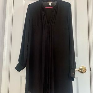 H&M black v-neck tunic dress